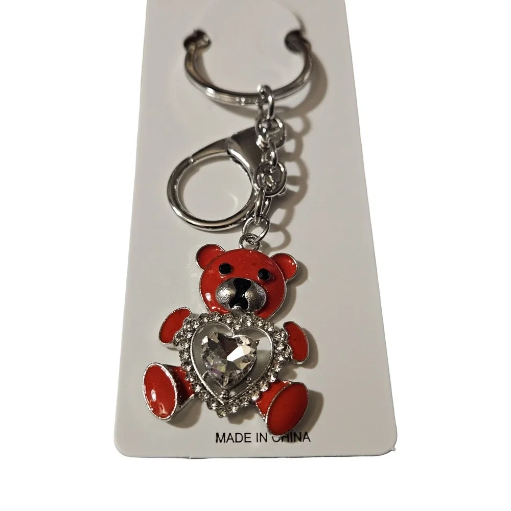 Choose Any 3 Bag Charms Keychains Rhinestone‎ Teddy Bear Butterfly Y2K